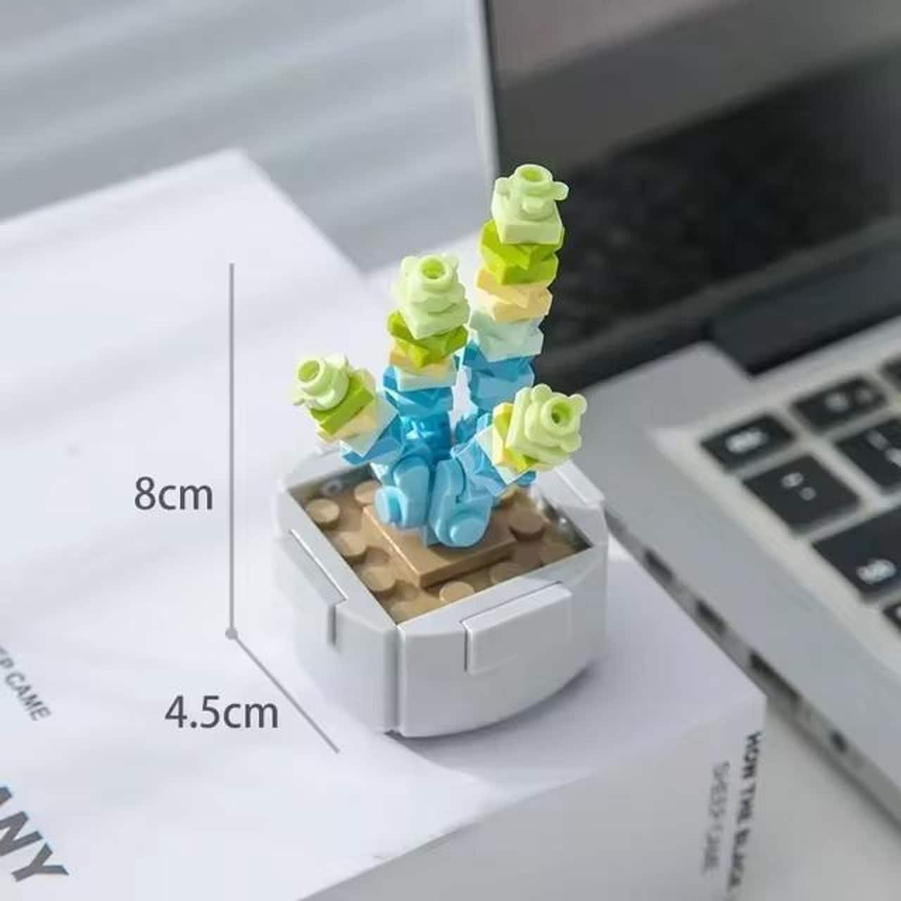 Wizardi Money String Building Brick Mini Potted Plants Set